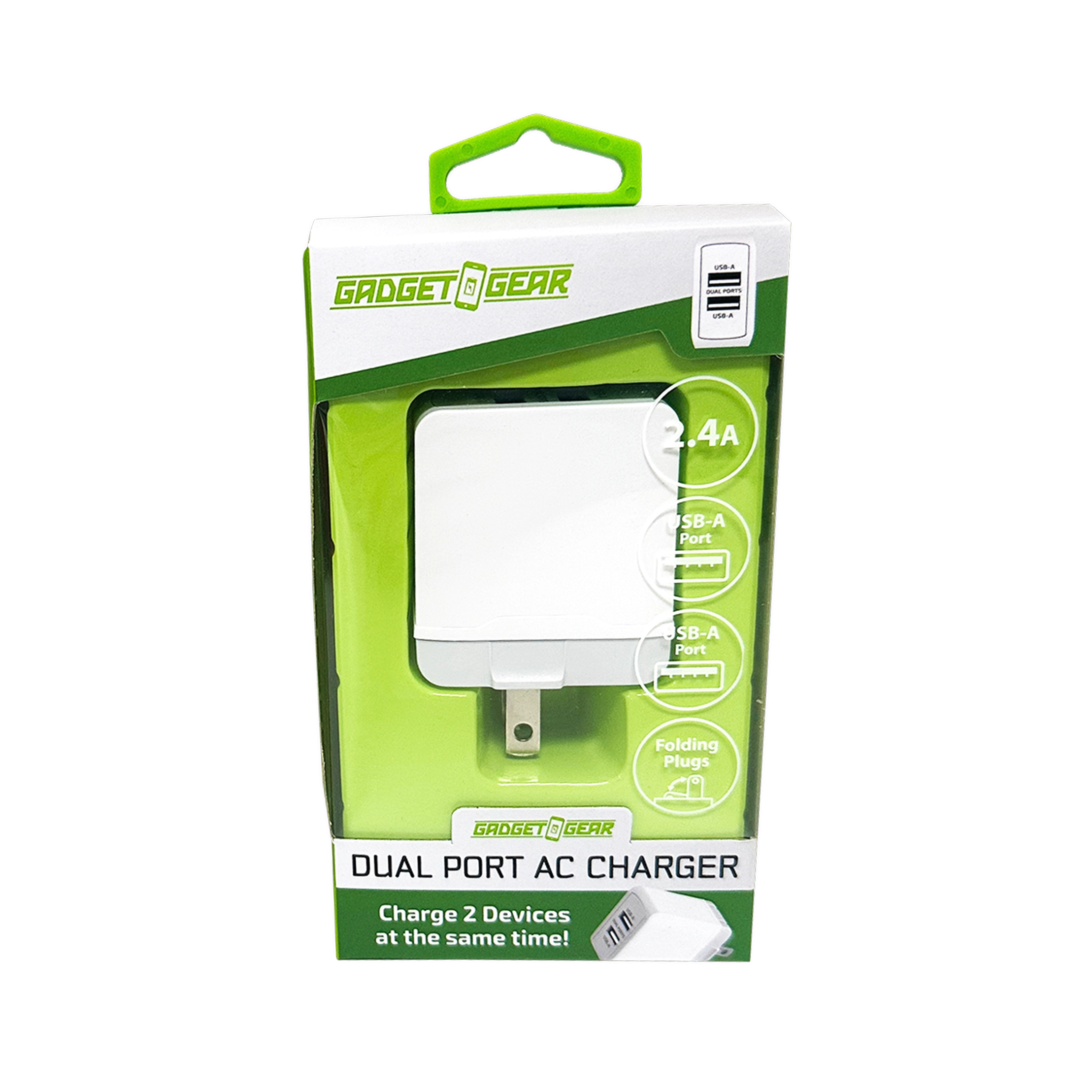 AC Wall Charger with Dual USB Port 2.4 Amp - 3 Pieces Per Pack 24629