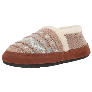 Acorn Women's Moc Slippers - Knit Uppers Cozy, Oatmeal Heather, Medium | A18605NOHWM