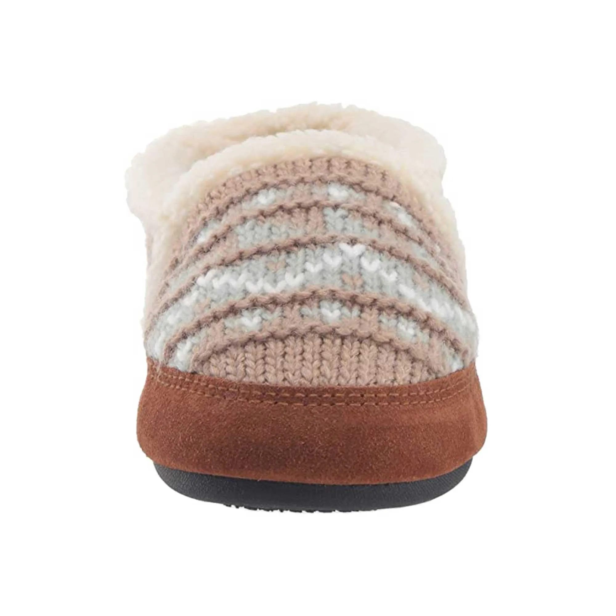 Acorn Women's Moc Slippers - Knit Uppers Cozy, Oatmeal Heather, Medium | A18605NOHWM