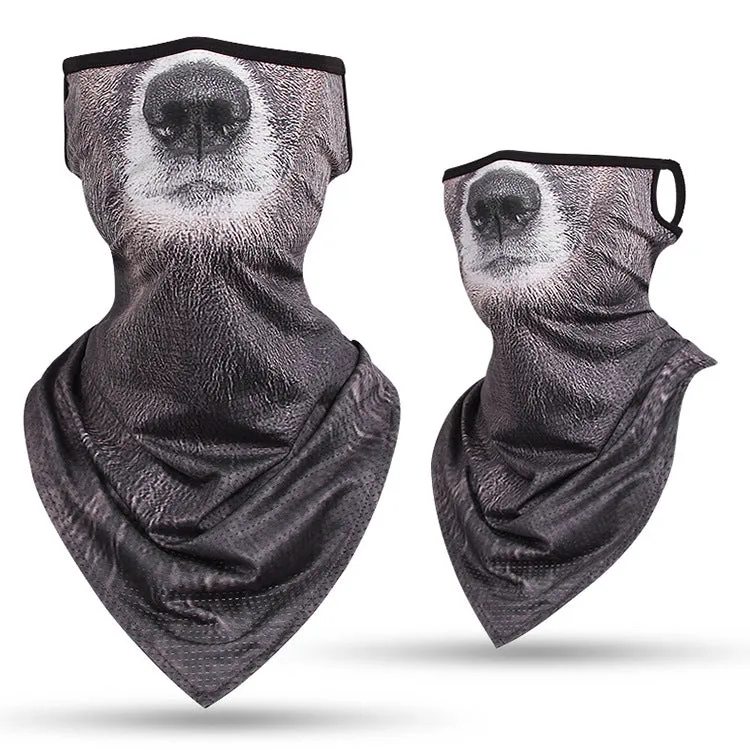 Animal print outdoor riding collar windproof and sunscreen Neck Gaiter