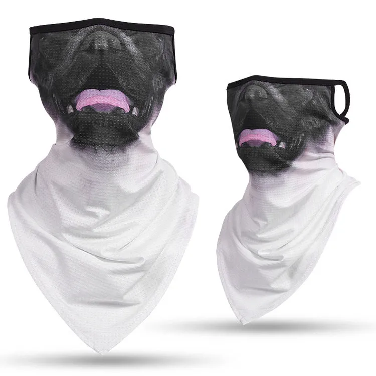 Animal print outdoor riding collar windproof and sunscreen Neck Gaiter