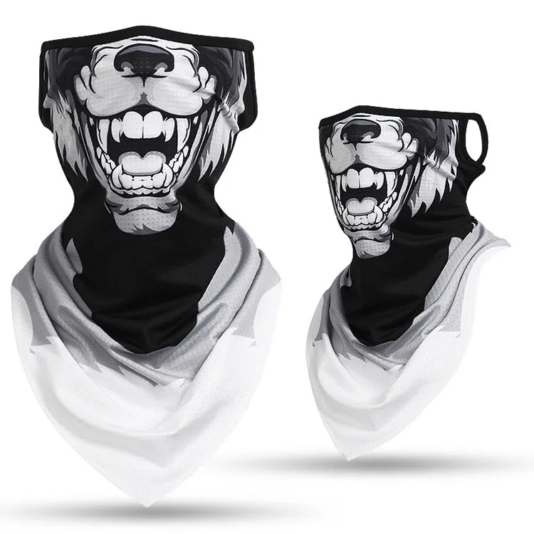 Animal print outdoor riding collar windproof and sunscreen Neck Gaiter
