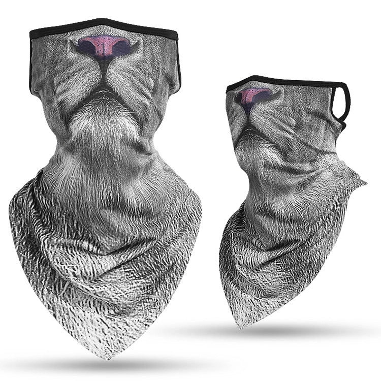 Animal print outdoor riding collar windproof and sunscreen Neck Gaiter