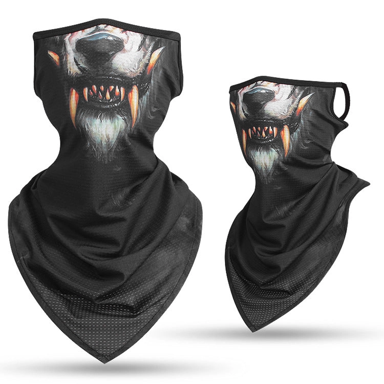 Animal print outdoor riding collar windproof and sunscreen Neck Gaiter
