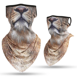 Animal print outdoor riding collar windproof and sunscreen Neck Gaiter