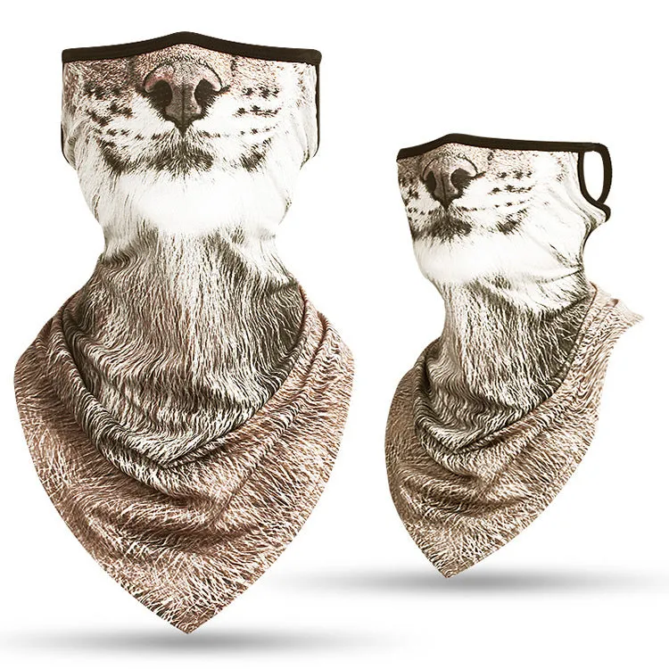 Animal print outdoor riding collar windproof and sunscreen Neck Gaiter