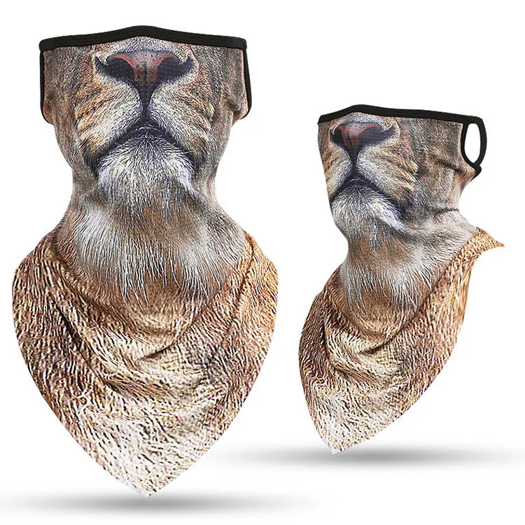 Animal print outdoor riding collar windproof and sunscreen Neck Gaiter