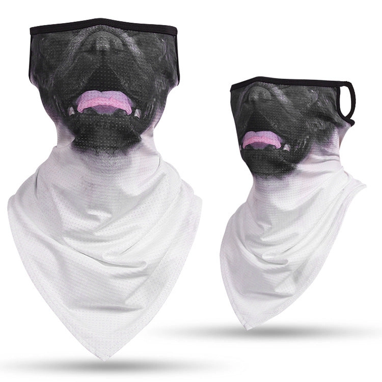 Animal print outdoor riding collar windproof and sunscreen Neck Gaiter