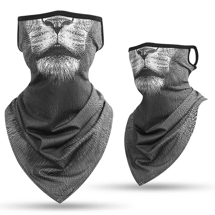 Animal print outdoor riding collar windproof and sunscreen Neck Gaiter
