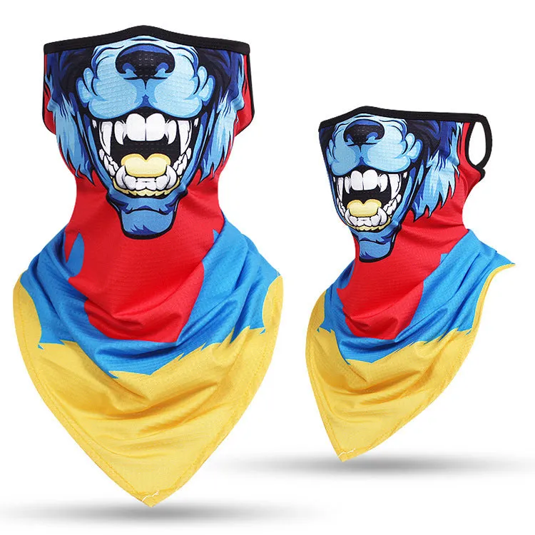 Animal print outdoor riding collar windproof and sunscreen Neck Gaiter