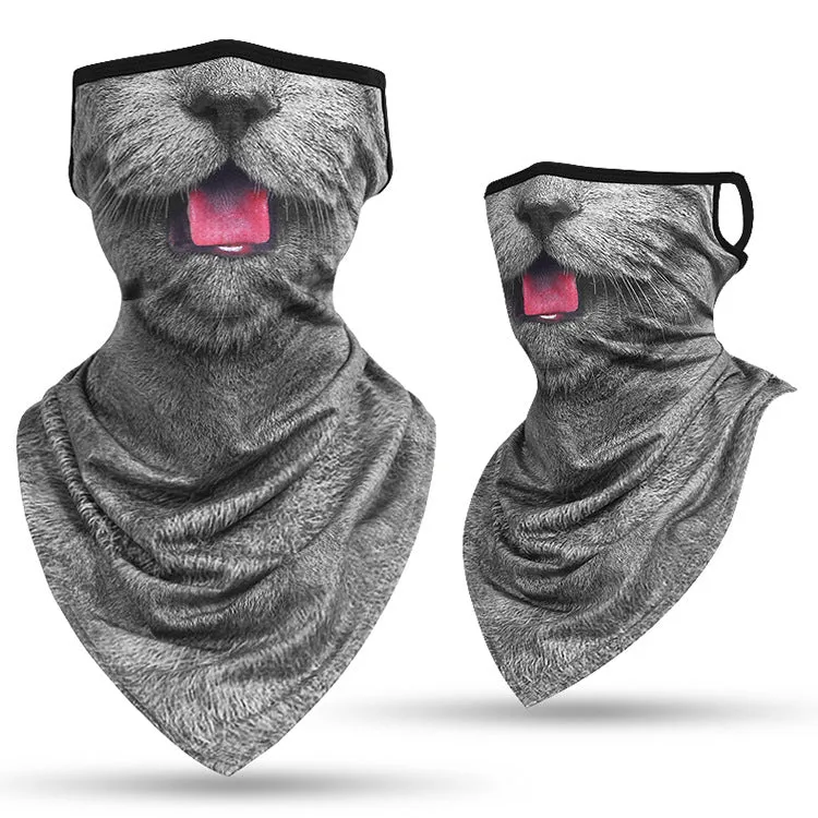 Animal print outdoor riding collar windproof and sunscreen Neck Gaiter
