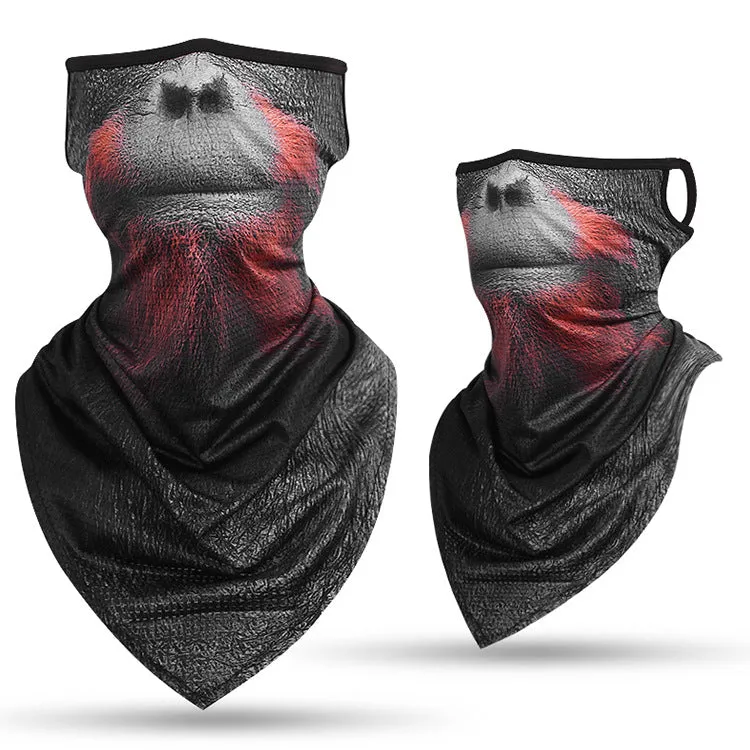 Animal print outdoor riding collar windproof and sunscreen Neck Gaiter