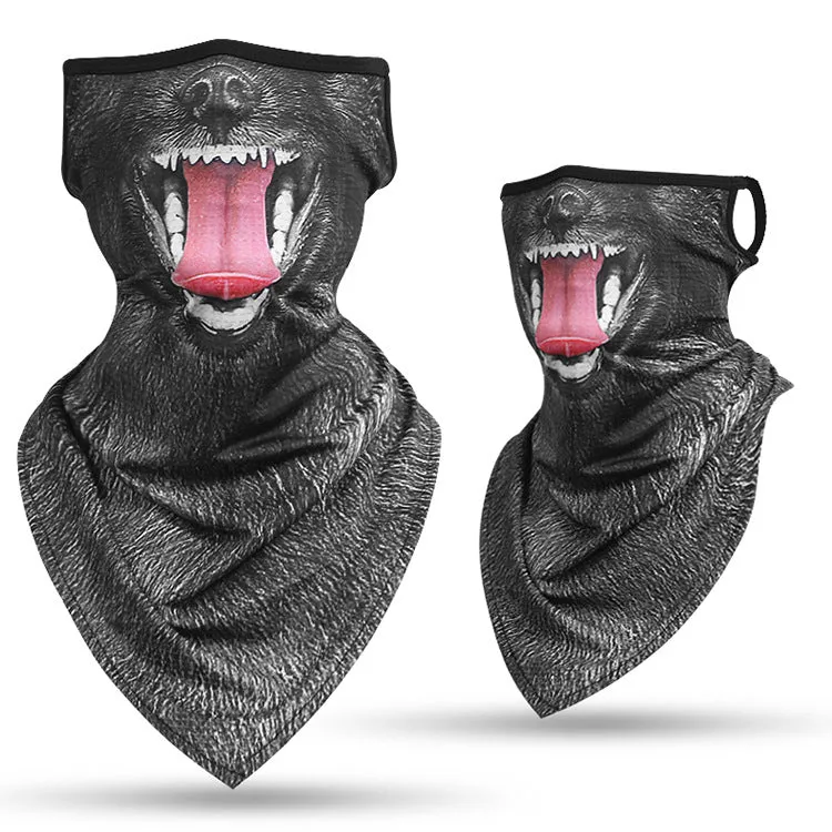 Animal print outdoor riding collar windproof and sunscreen Neck Gaiter