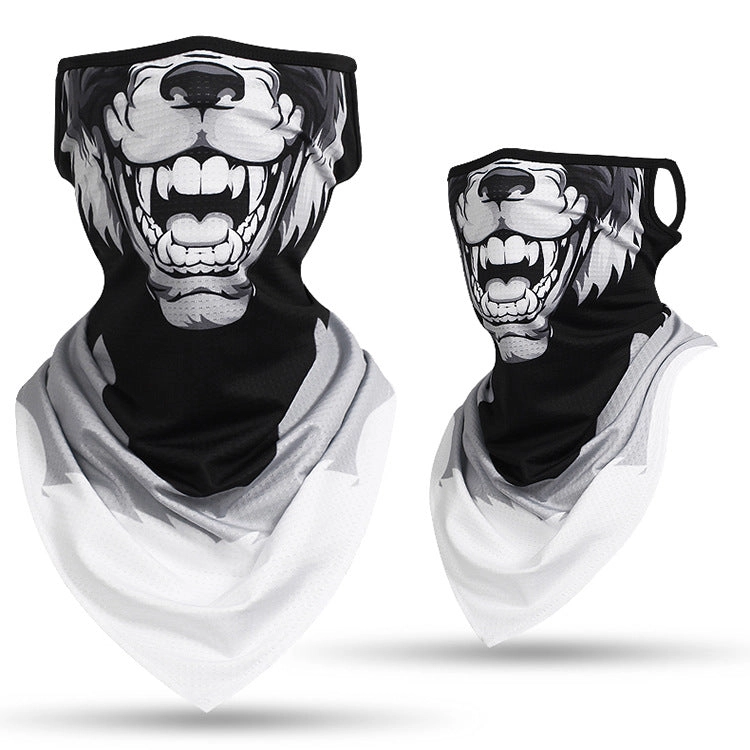 Animal print outdoor riding collar windproof and sunscreen Neck Gaiter