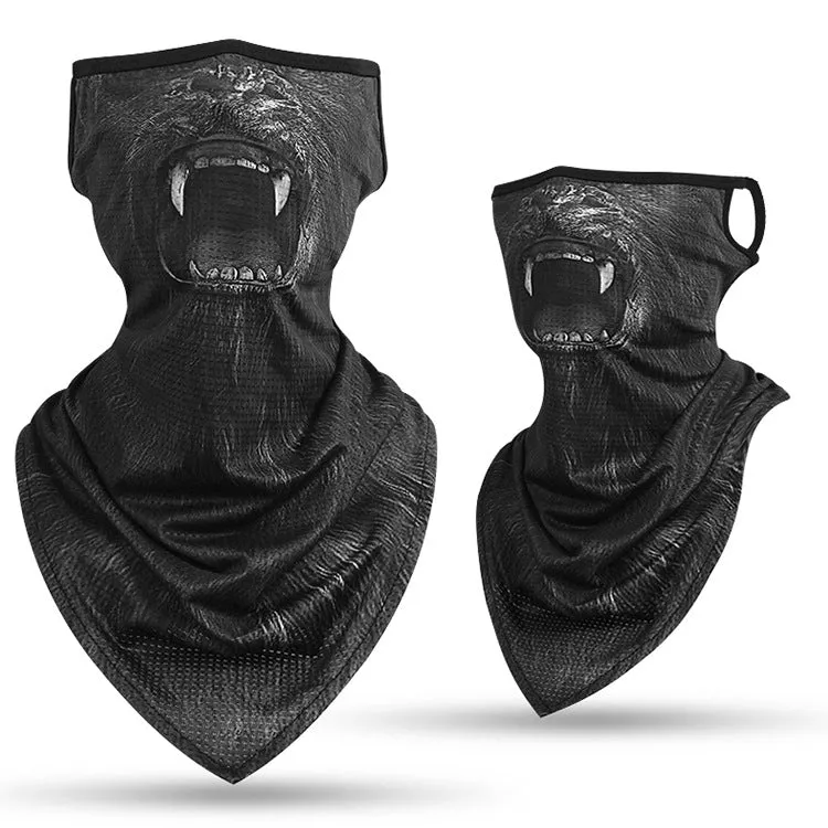 Animal print outdoor riding collar windproof and sunscreen Neck Gaiter