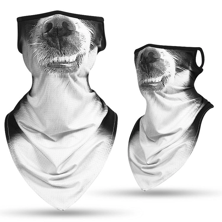 Animal print outdoor riding collar windproof and sunscreen Neck Gaiter