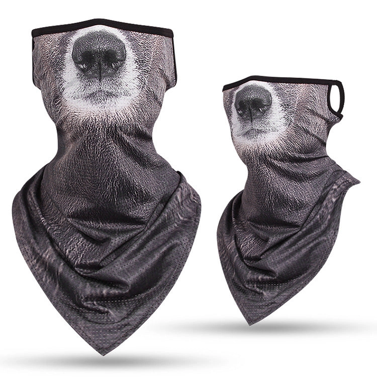 Animal print outdoor riding collar windproof and sunscreen Neck Gaiter