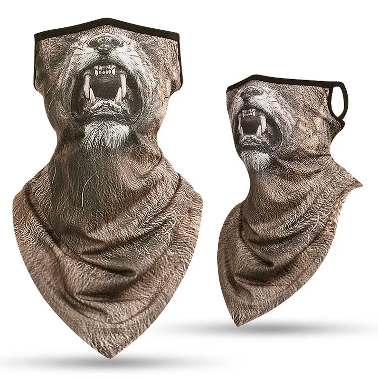 Animal print outdoor riding collar windproof and sunscreen Neck Gaiter