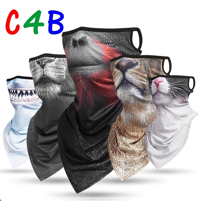 Animal print outdoor riding collar windproof and sunscreen Neck Gaiter