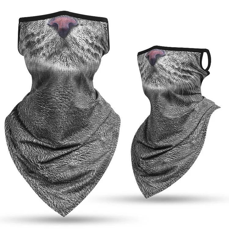 Animal print outdoor riding collar windproof and sunscreen Neck Gaiter