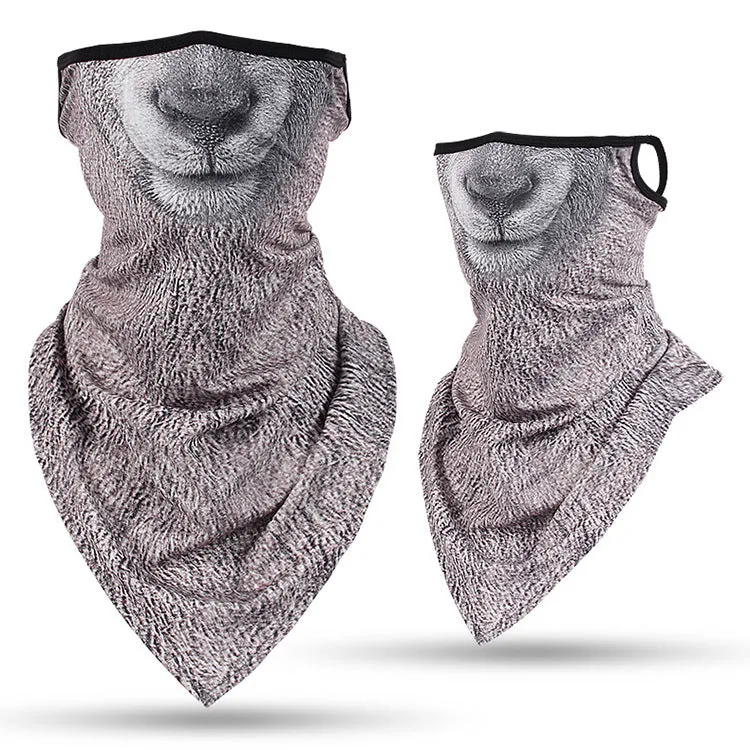 Animal print outdoor riding collar windproof and sunscreen Neck Gaiter
