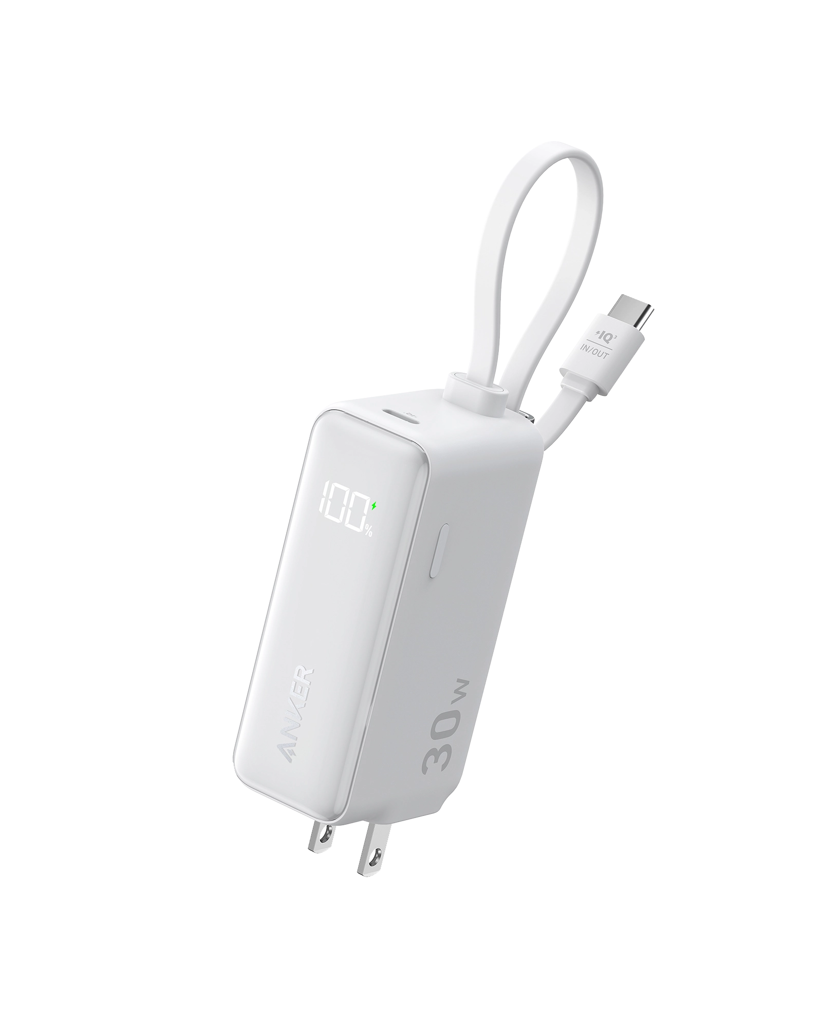 Anker Power Bank (30W, Fusion, Built-In USB-C Cable) | Customizable