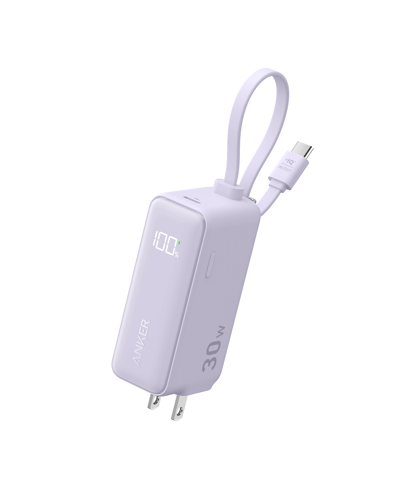 Anker Power Bank (30W, Fusion, Built-In USB-C Cable) | Customizable