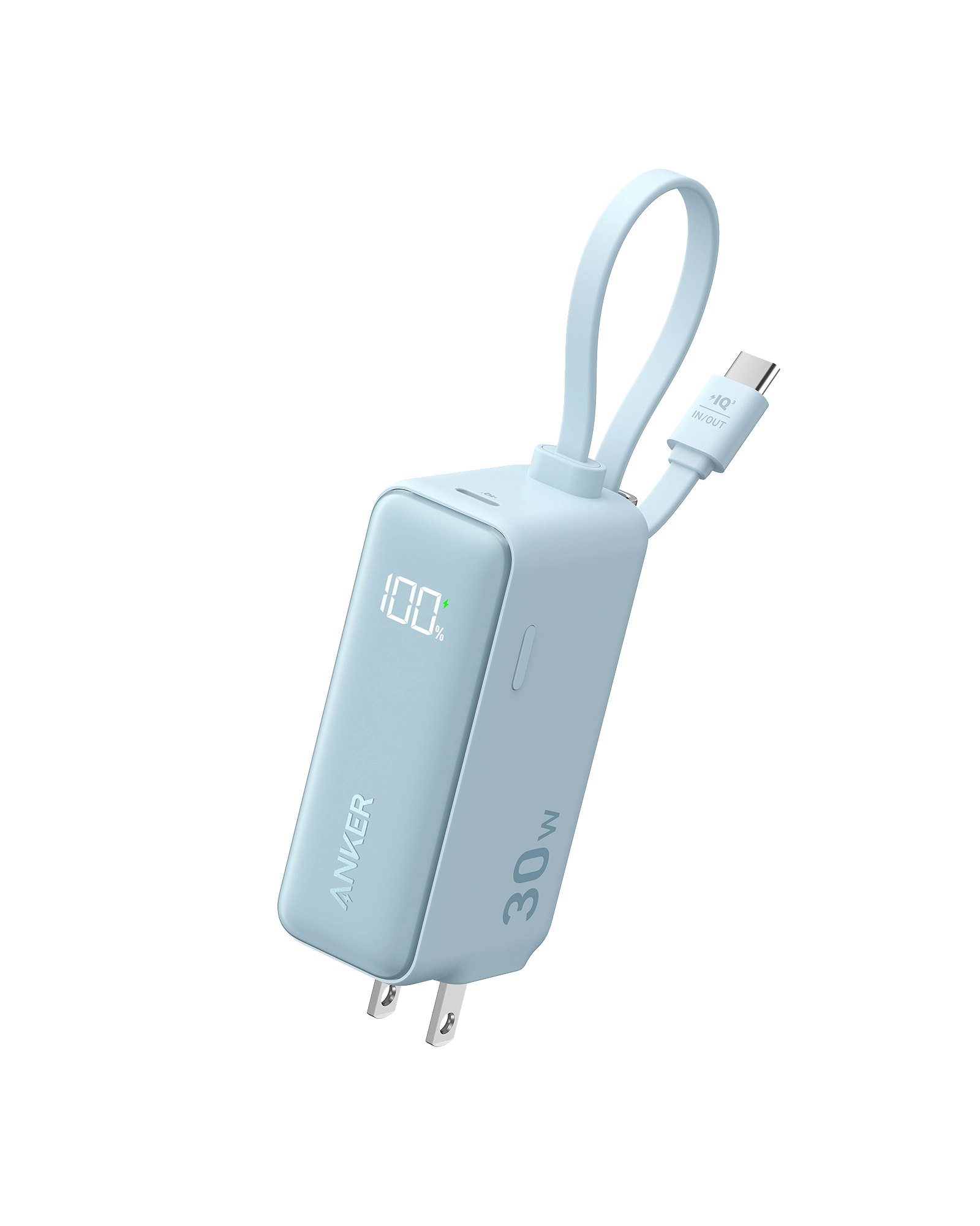 Anker Power Bank (30W, Fusion, Built-In USB-C Cable) | Customizable