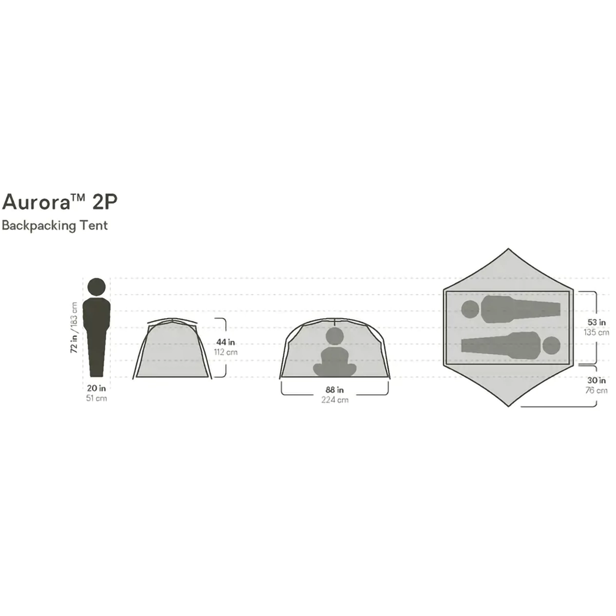 Aurora 2 Person Tent & Footprint