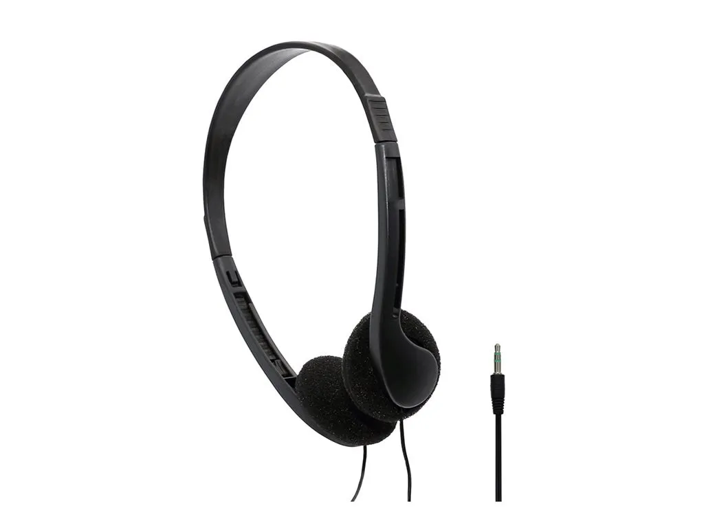 Avid AE-08 - Education - headphones - on-ear - wired - 3.5 mm jack - black (pack of 10) 2AE0-8STERE-O32-10PK