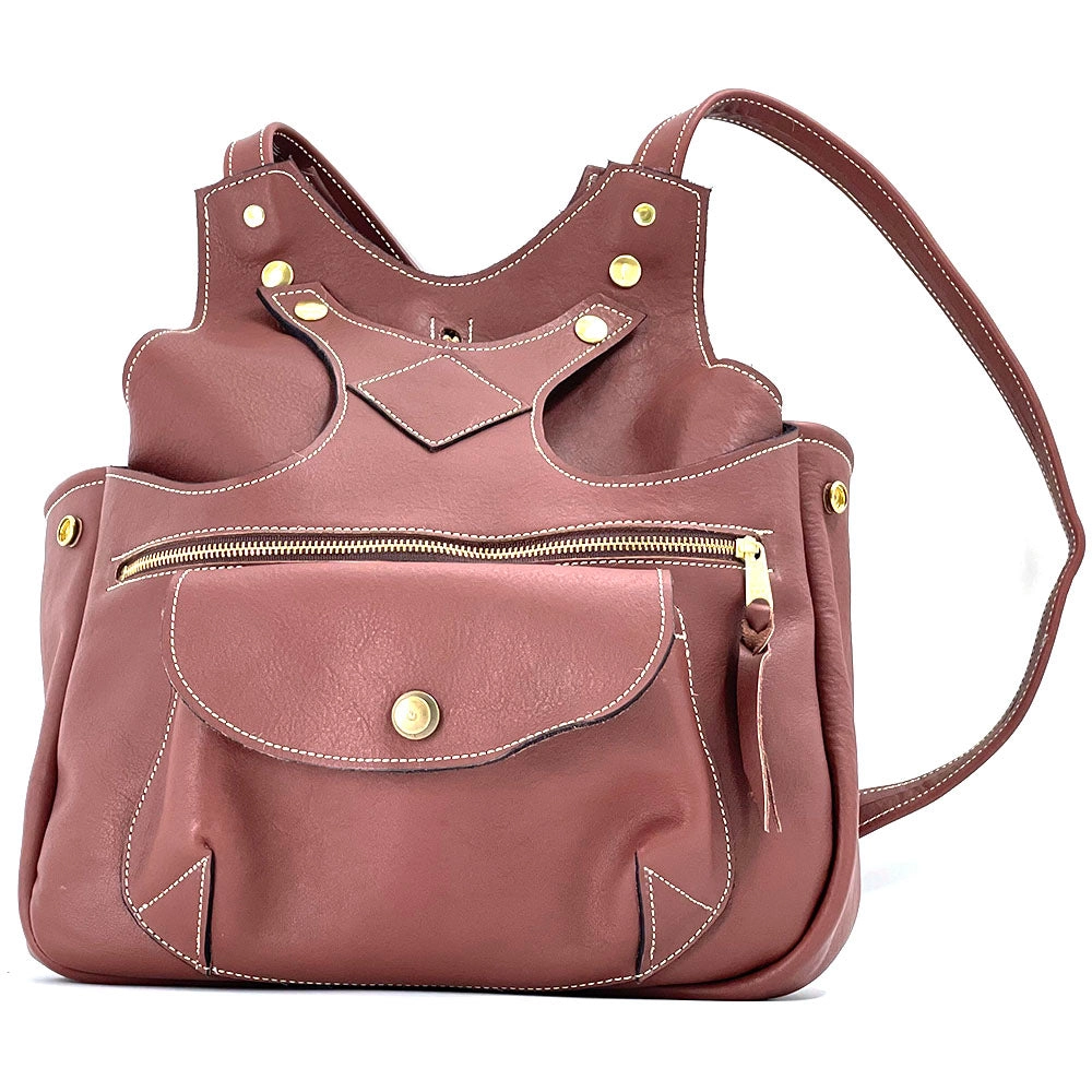 Billy Sunday Chestnut Leather Backpack