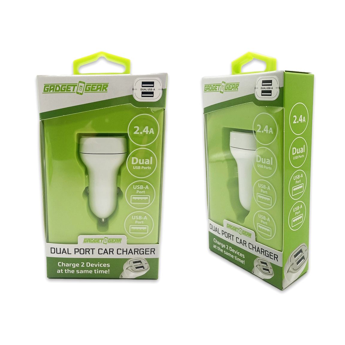 Car Charger with Dual USB Ports 2.4 Amp - 3 Pieces Per Pack 24632