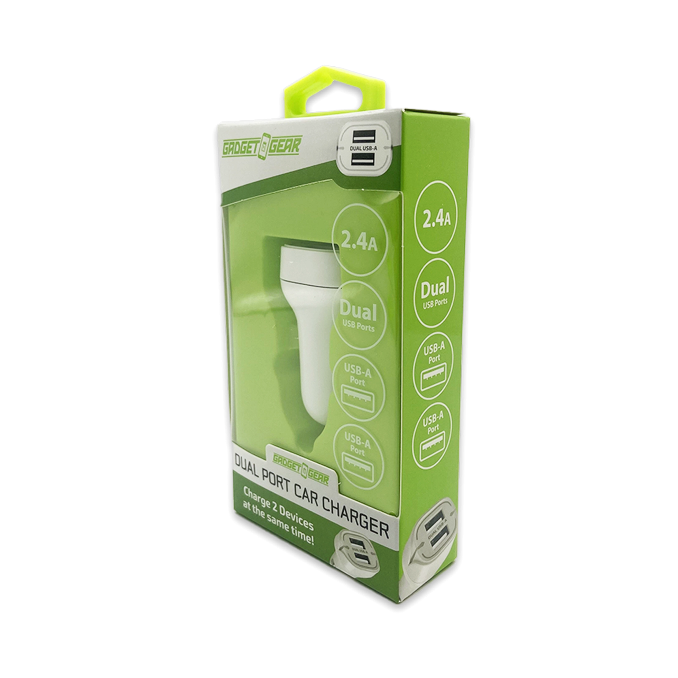 Car Charger with Dual USB Ports 2.4 Amp - 3 Pieces Per Pack 24632