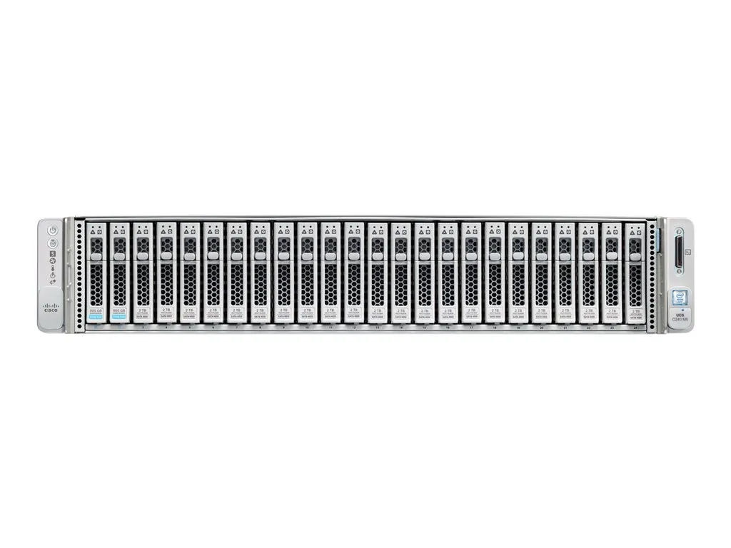 Cisco UCS C240 M5 SFF Rack Server - Server - rack-mountable - 2U - 2-way - no CPU up to - RAM 0 GB - SATA/SAS/PCI Express - hot-swap UCSC-C240-M5SX-RF