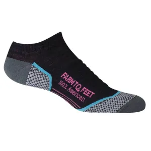 Farm To Feet 9809-001-BLK Women's Damascus Low Socks, Black