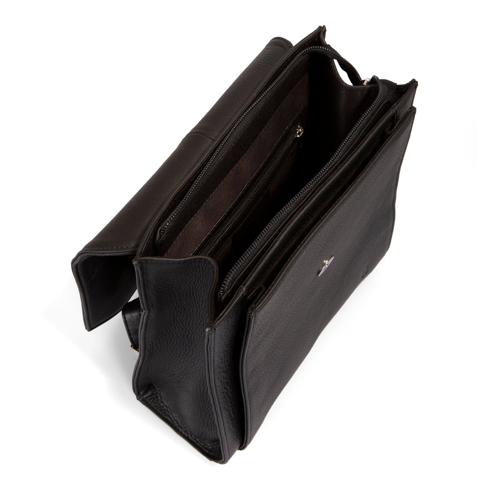 FINAL SALE Leather RFID Flapover Fashion Backpack