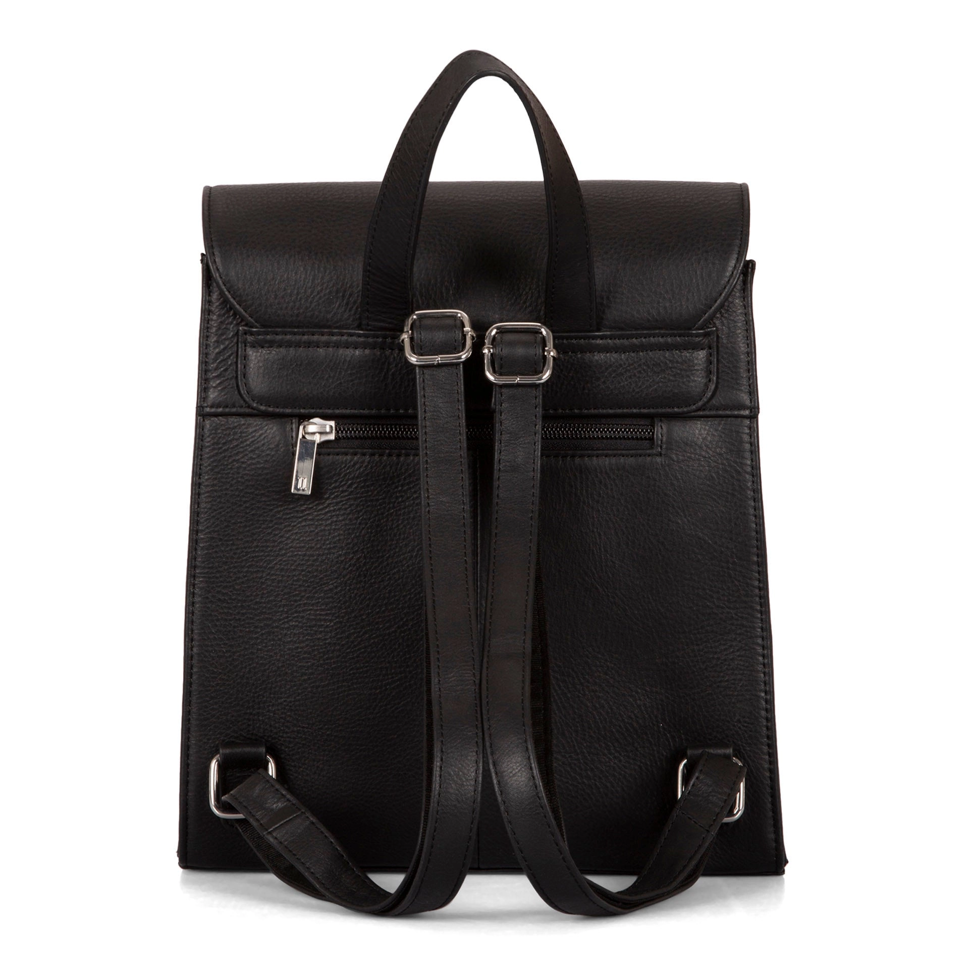 FINAL SALE Leather RFID Flapover Fashion Backpack