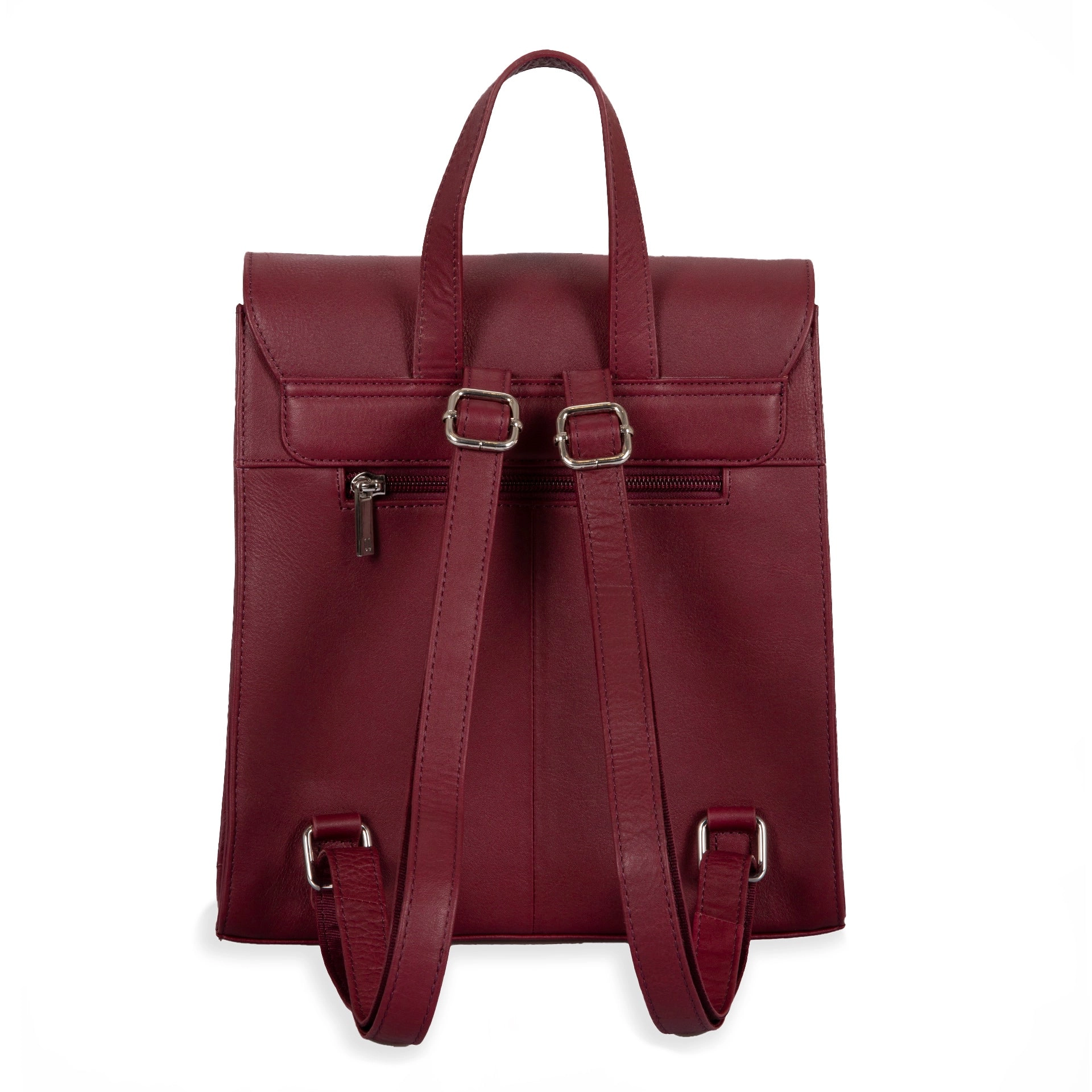 FINAL SALE Leather RFID Flapover Fashion Backpack