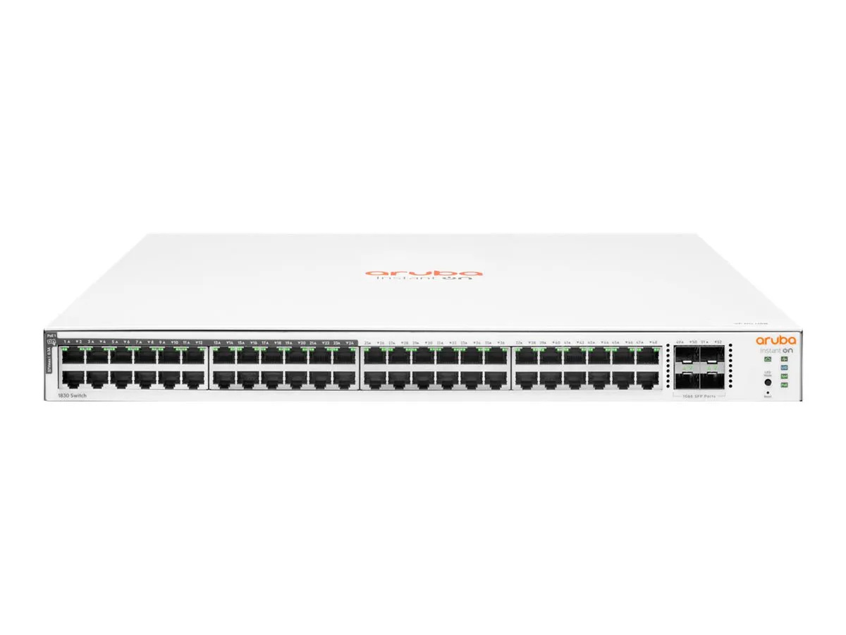 HPE Networking Instant On 1830 48G 24p Class4 PoE 4SFP 370W Switch - Switch - smart - 24 x 10/100/1000   24 x 10/100/1000 (PoE ) JL815A#B2E