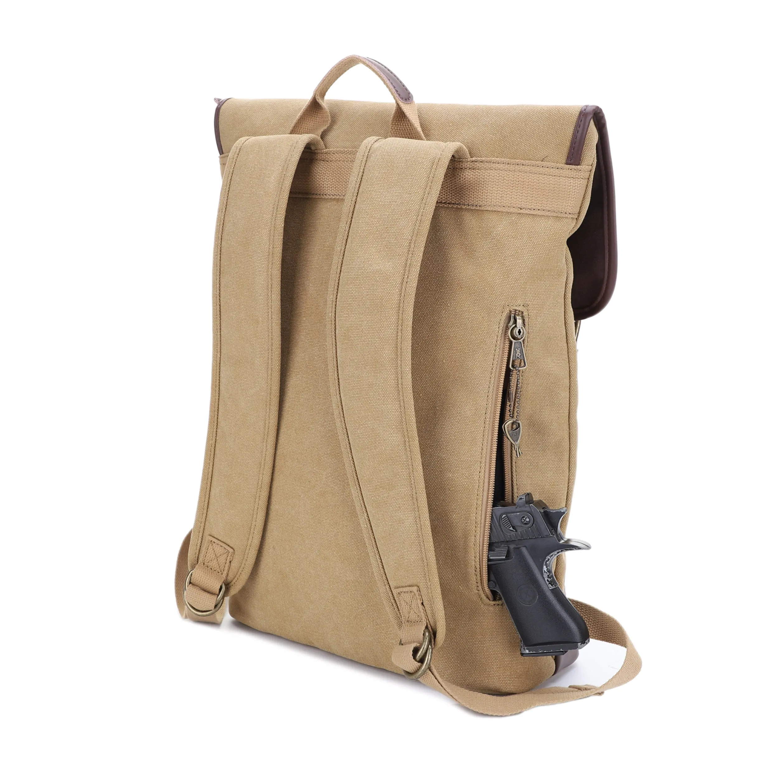 Lassen Unisex Concealed Carry Vintage Backpack