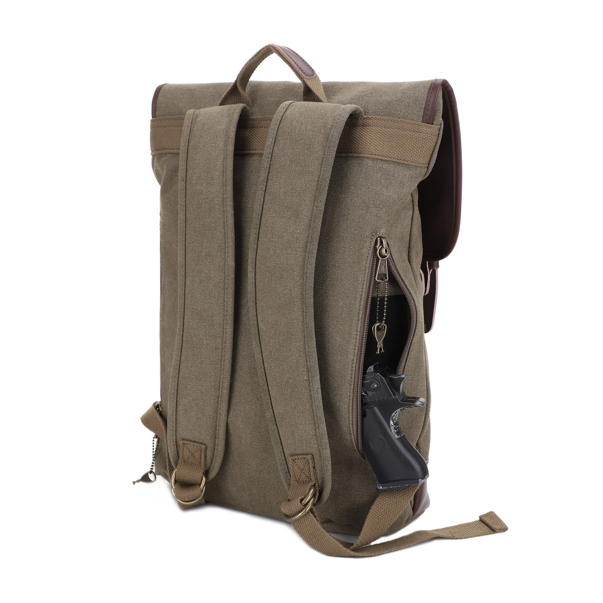 Lassen Unisex Concealed Carry Vintage Backpack