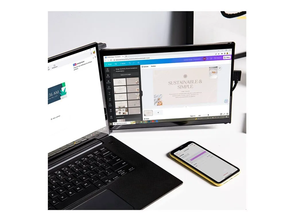 Mobile Pixels DUEX Max DS - LCD monitor - 14.1 - portable - 1920 x 1080 Full HD (1080p) @ 60 Hz - IPS - 300 cd/mï¿½ - 700:1 - 101-1007P06