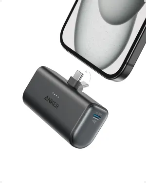 Nano Power Bank (22.5W. Built-In USB-C Connector)