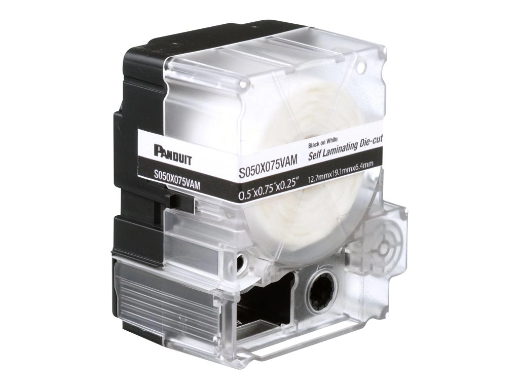 Panduit - Translucent vinyl - acrylic adhesive - 4.25 mil - clear, white - 0.5 in x 1.5 in 175 label(s) (1 roll(s) x 175) die S050X150VAM