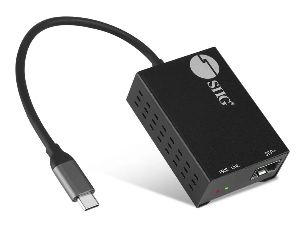 SIIG - Network adapter - USB-C - Gigabit SFP  x 1 - black - TAA Compliant JU-NE0D11-S1