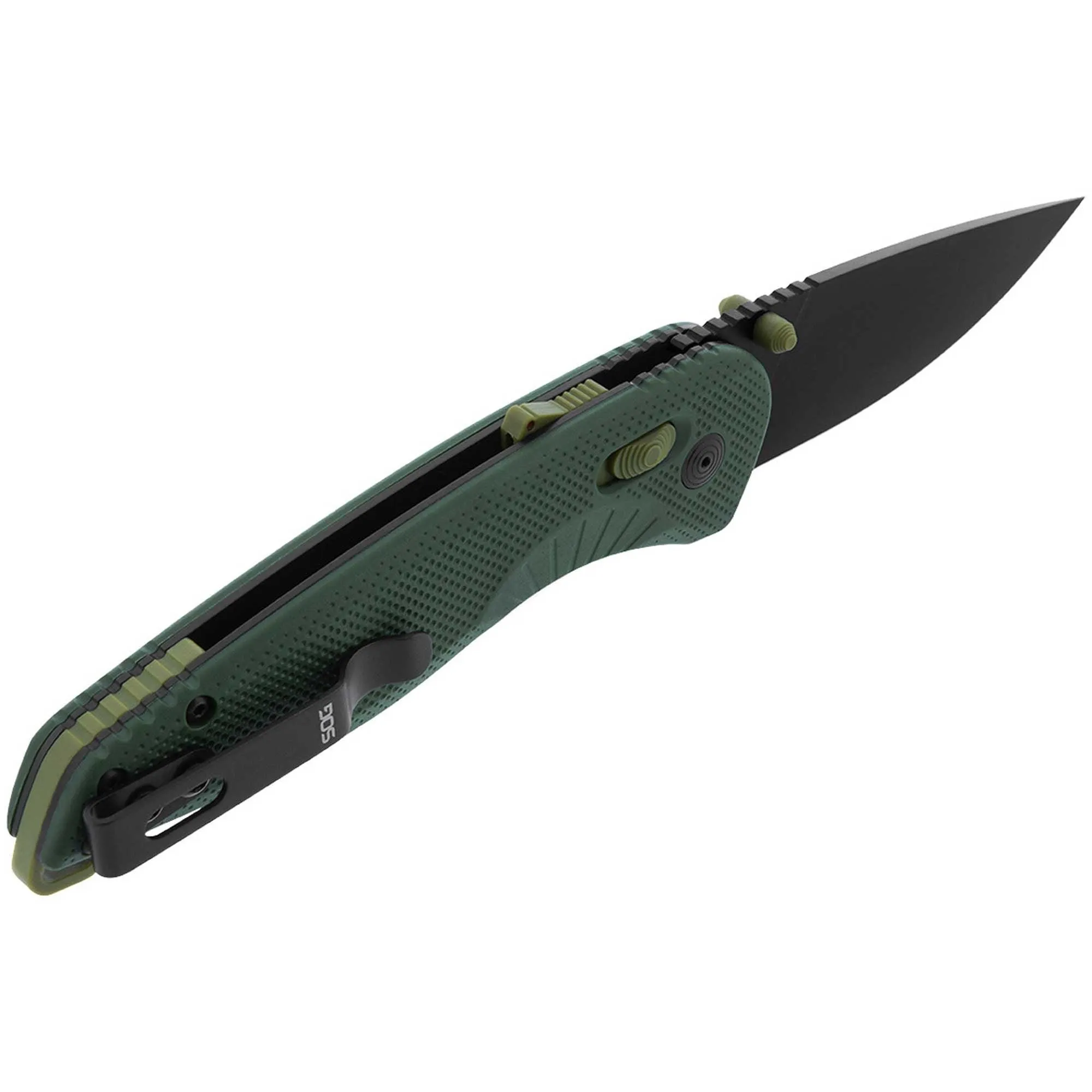 SOG Folding Knife - Aegis AT Drop Point Blade Forest and Moss Handle | 11-41-04-41