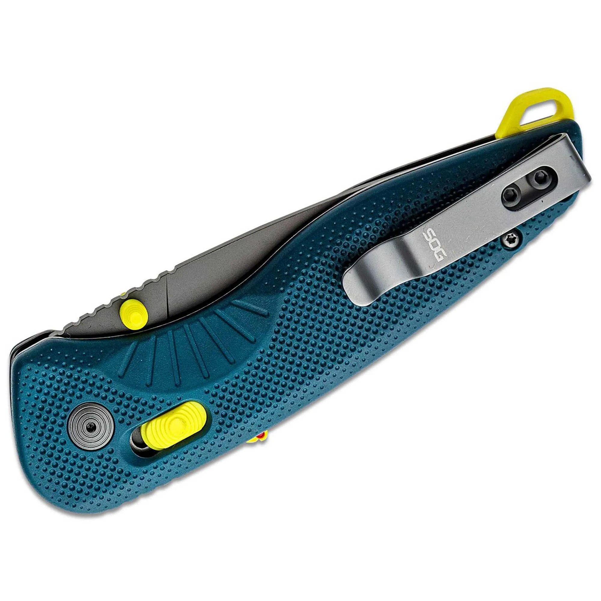 SOG Folding Knife - Aegis AT Steel Tanto Blade with Indigo Acid Handle | 11-41-14-41