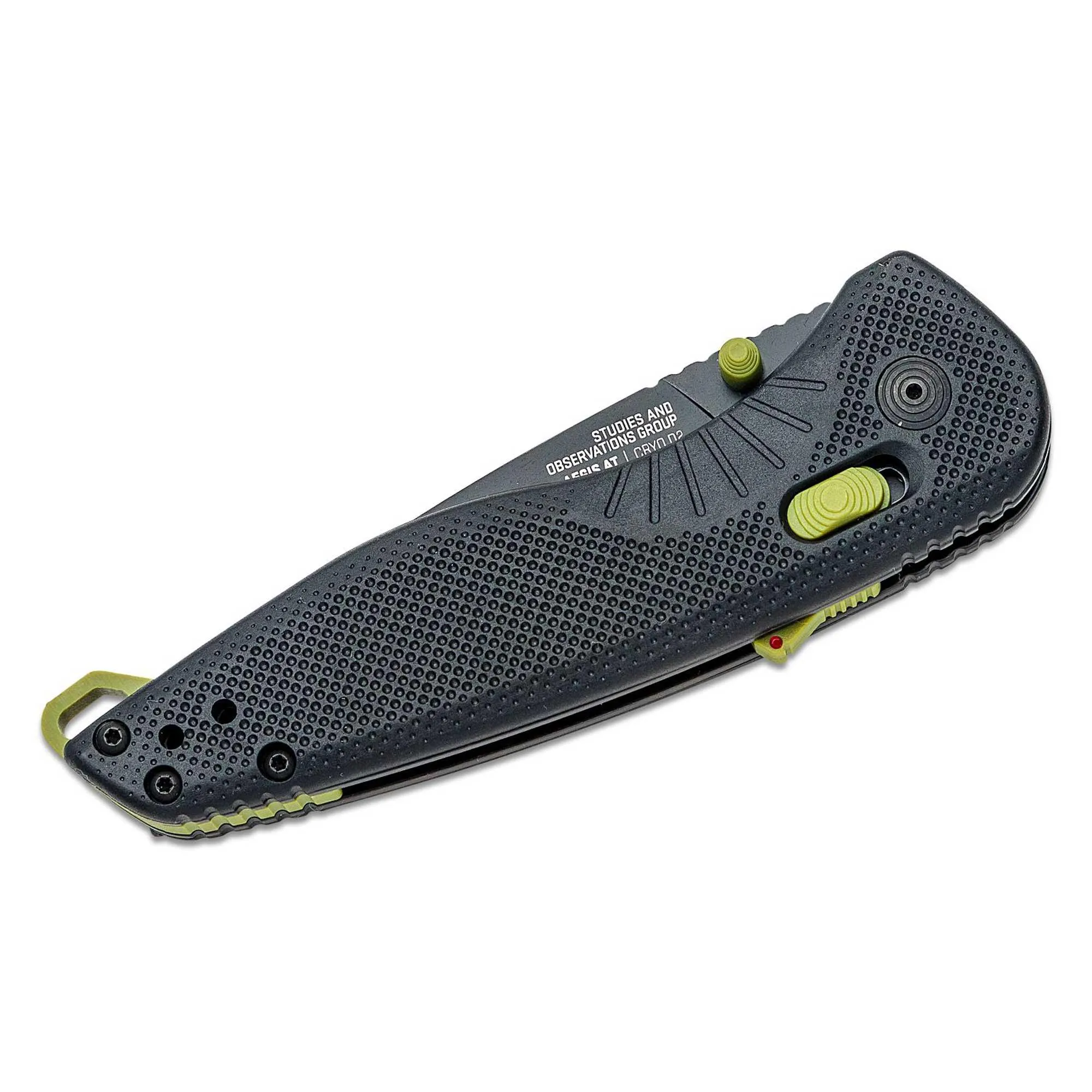 SOG Folding Knife - Aegis AT Tanto Flat Blade Black and Moss Handle | 11-41-09-41