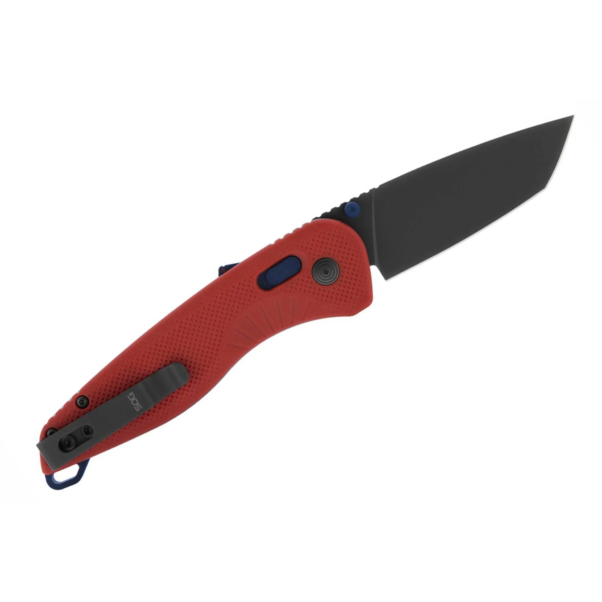 SOG Folding Knife - Aegis AT Tanto Steel Blade Red and Indigo Handle | 11-41-08-41