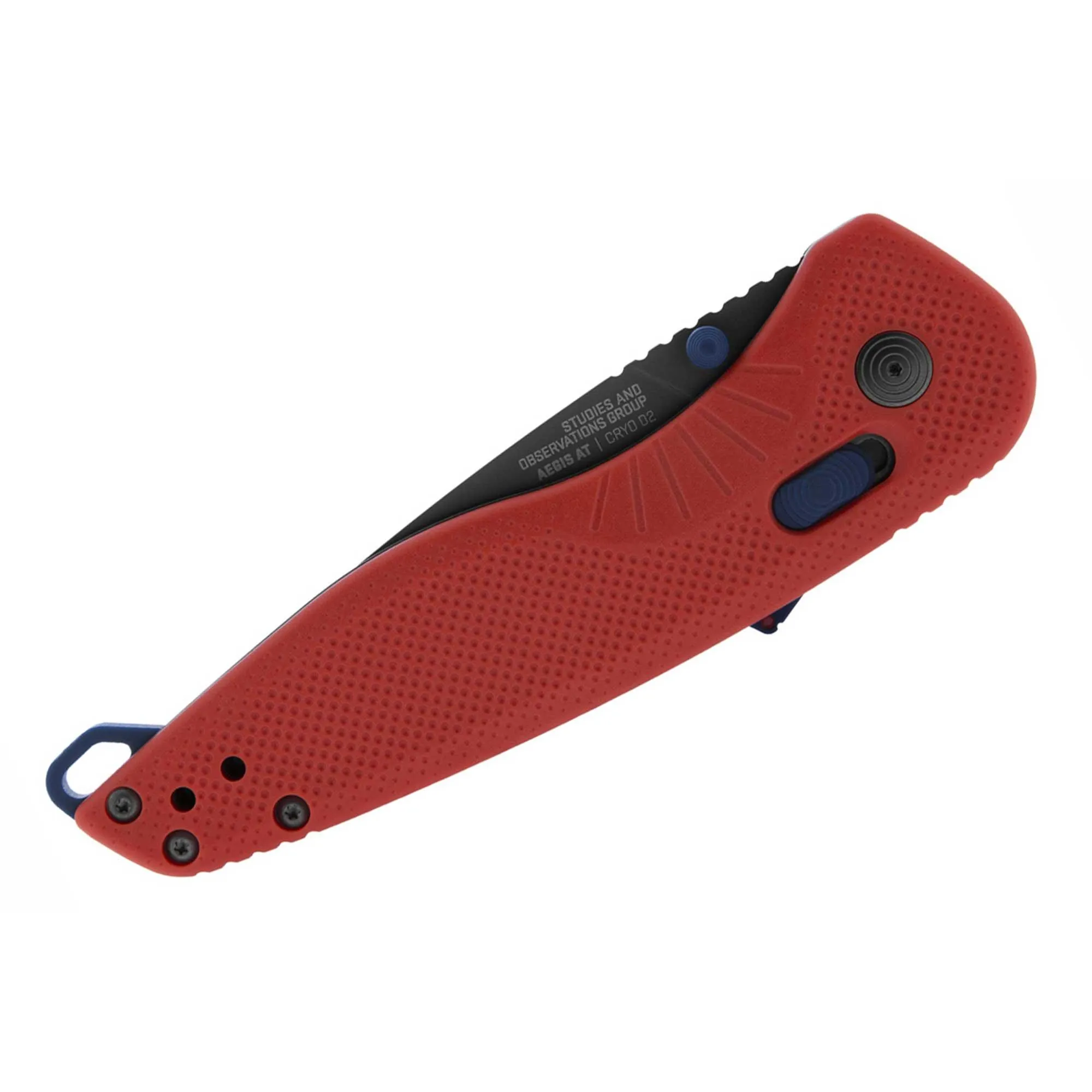 SOG Folding Knife - Aegis AT Tanto Steel Blade Red and Indigo Handle | 11-41-08-41